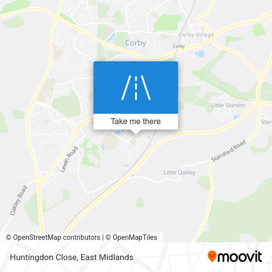 Huntingdon Close map