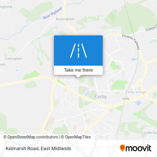 Kelmarsh Road map