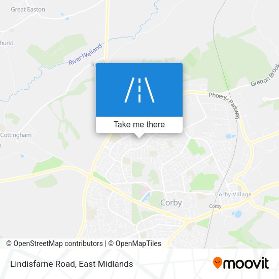 Lindisfarne Road map