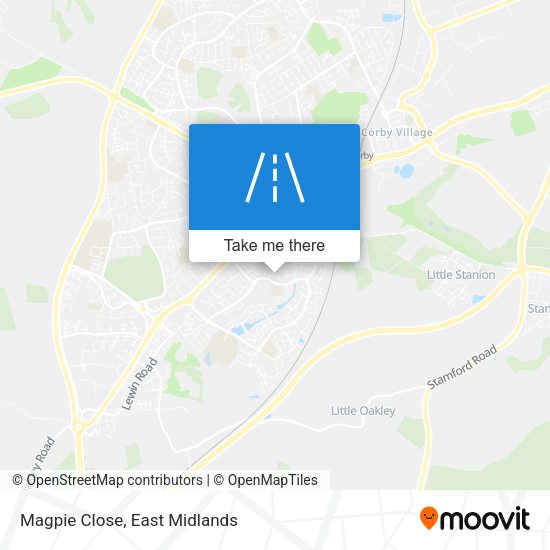 Magpie Close map