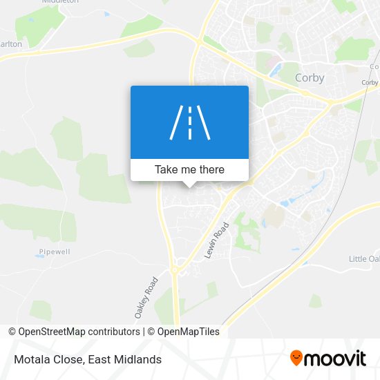 Motala Close map
