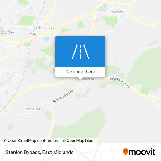Stanion Bypass map