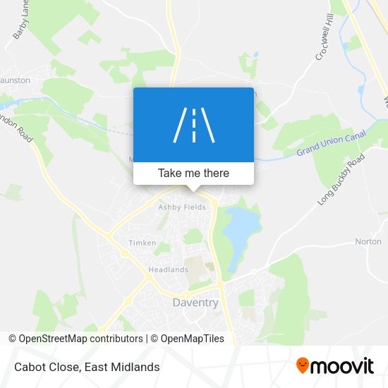 Cabot Close map