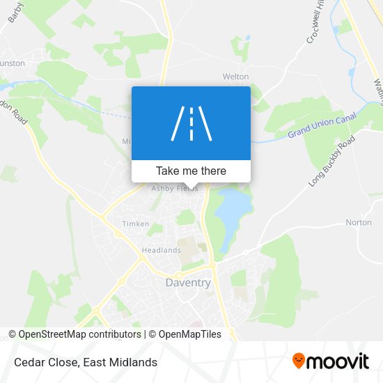 Cedar Close map