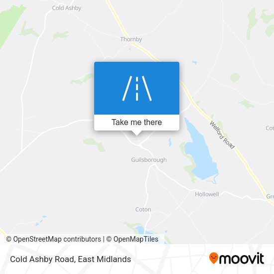 Cold Ashby Road map