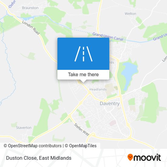 Duston Close map