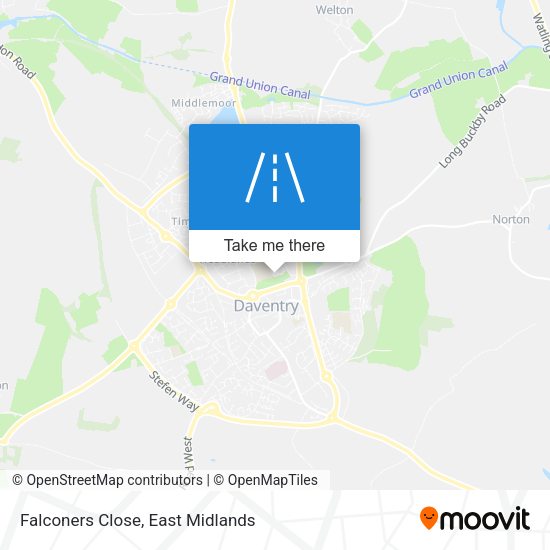 Falconers Close map