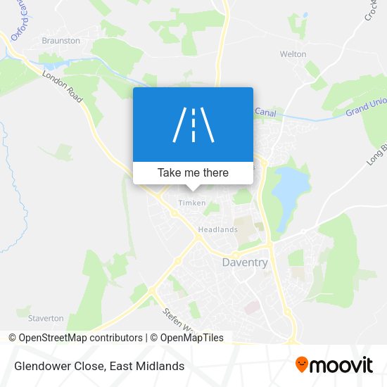 Glendower Close map