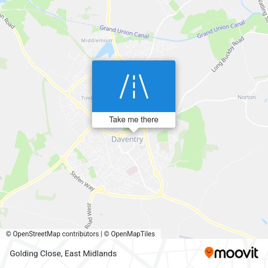 Golding Close map