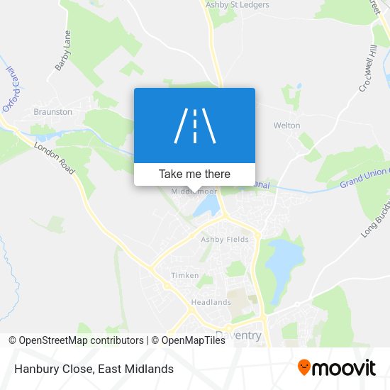 Hanbury Close map