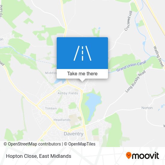Hopton Close map