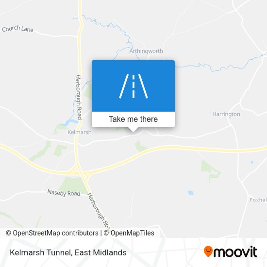Kelmarsh Tunnel map