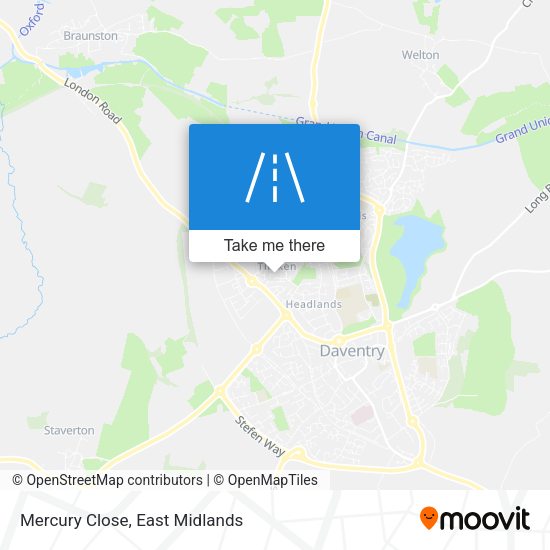 Mercury Close map