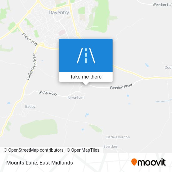 Mounts Lane map