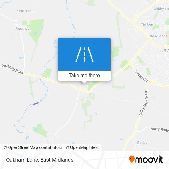 Oakham Lane map