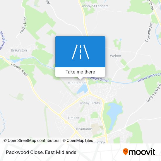 Packwood Close map