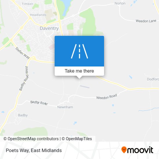 Poets Way map