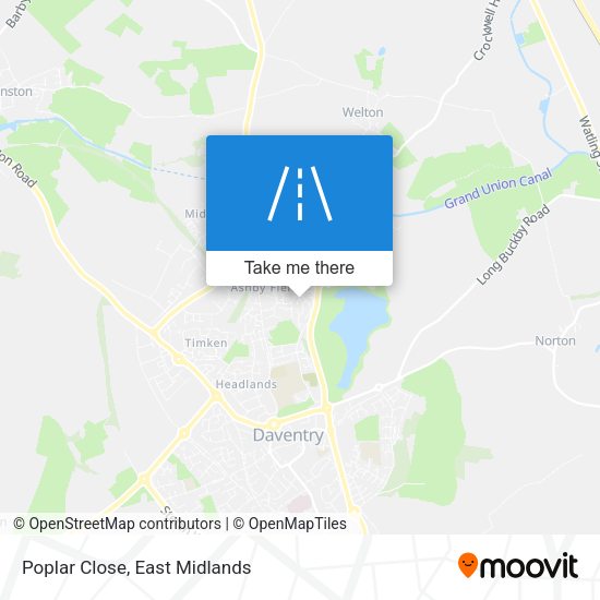 Poplar Close map