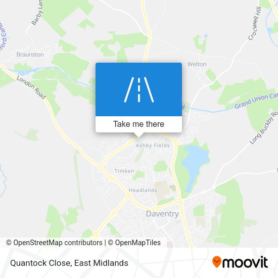 Quantock Close map