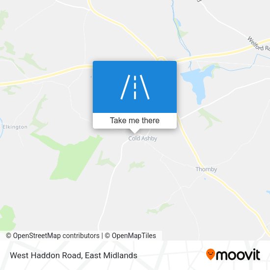 West Haddon Road map
