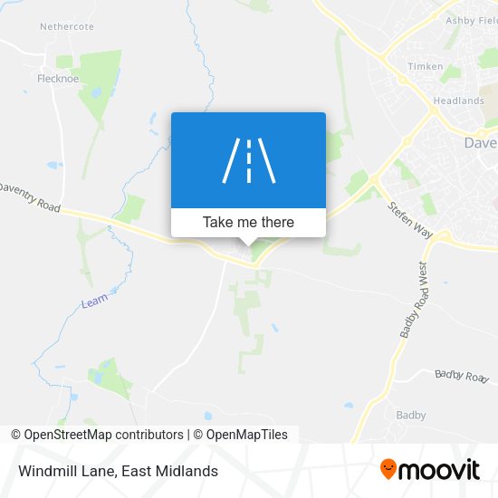 Windmill Lane map