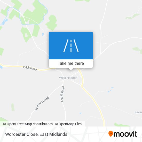 Worcester Close map