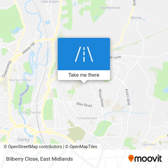 Bilberry Close map