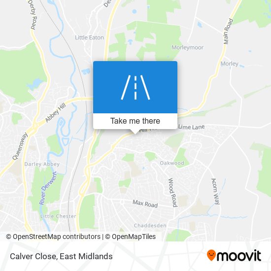 Calver Close map