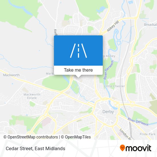 Cedar Street map