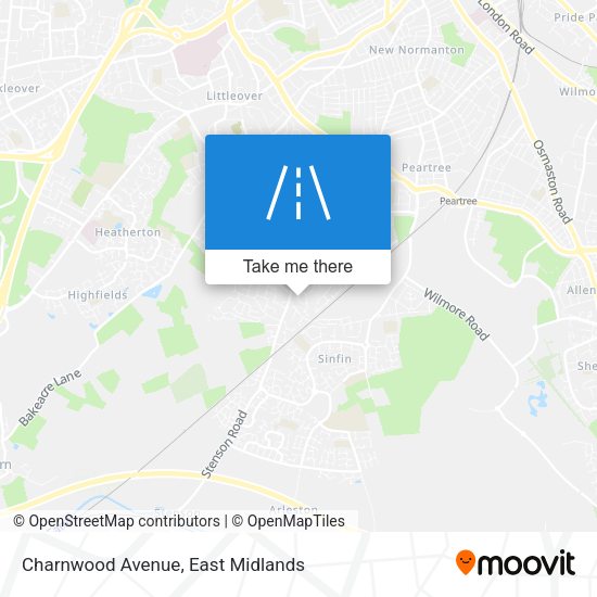 Charnwood Avenue map