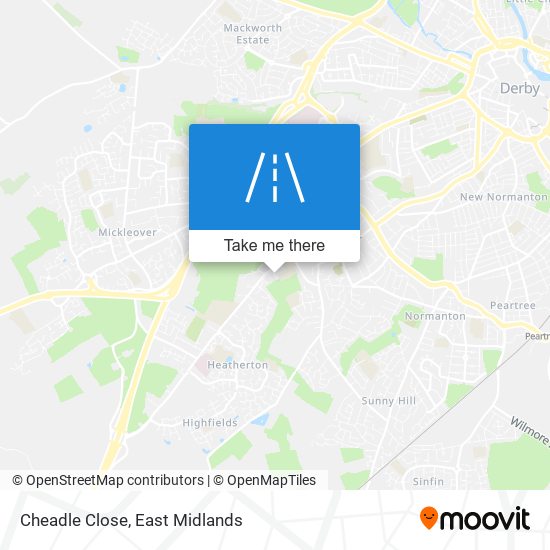 Cheadle Close map