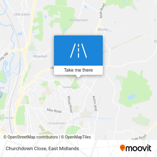 Churchdown Close map