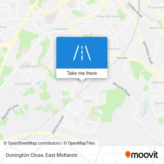 Donington Close map