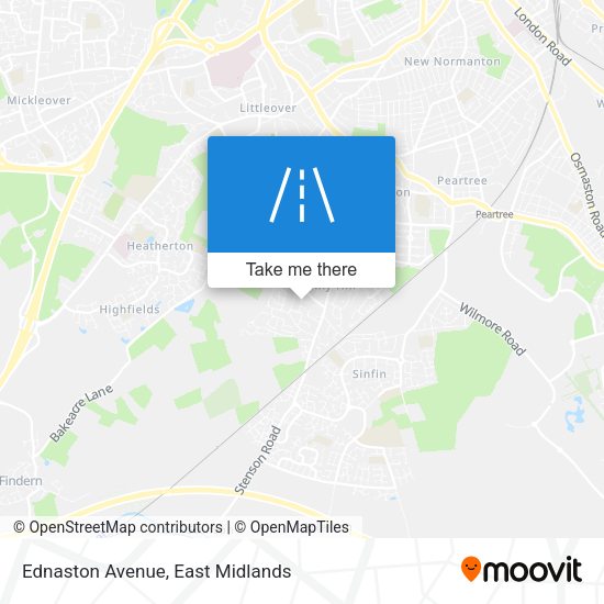 Ednaston Avenue map