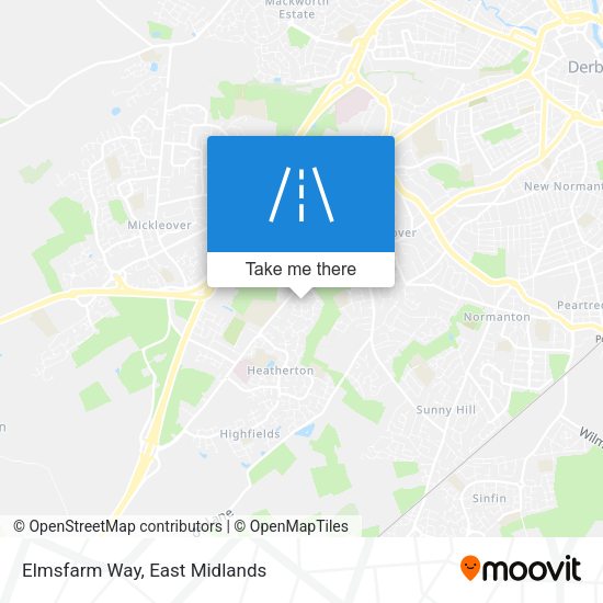 Elmsfarm Way map