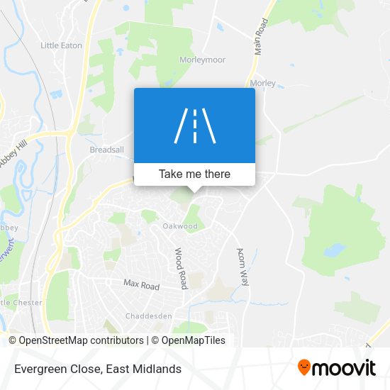 Evergreen Close map