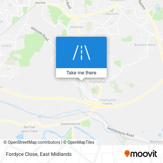 Fordyce Close map