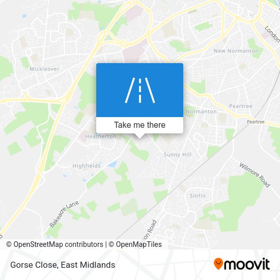 Gorse Close map