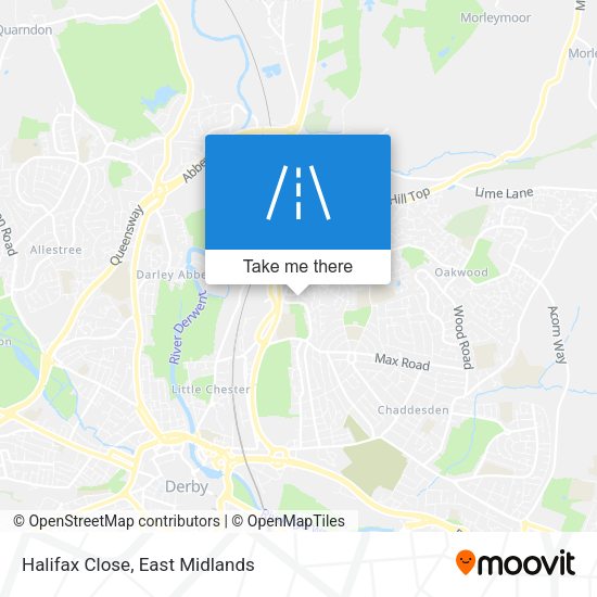 Halifax Close map