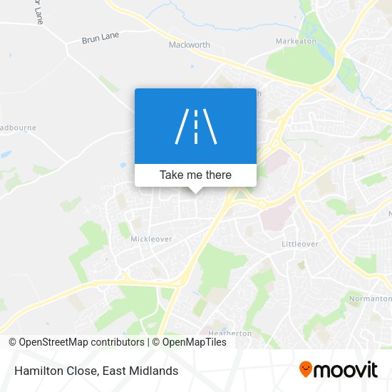 Hamilton Close map