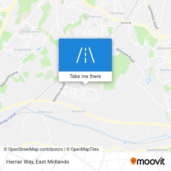 Harrier Way map
