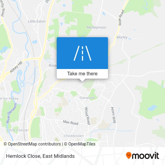 Hemlock Close map
