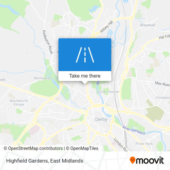 Highfield Gardens map