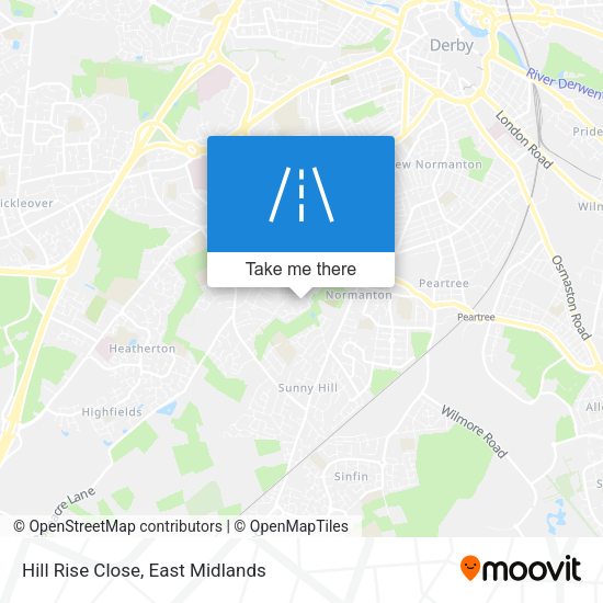 Hill Rise Close map