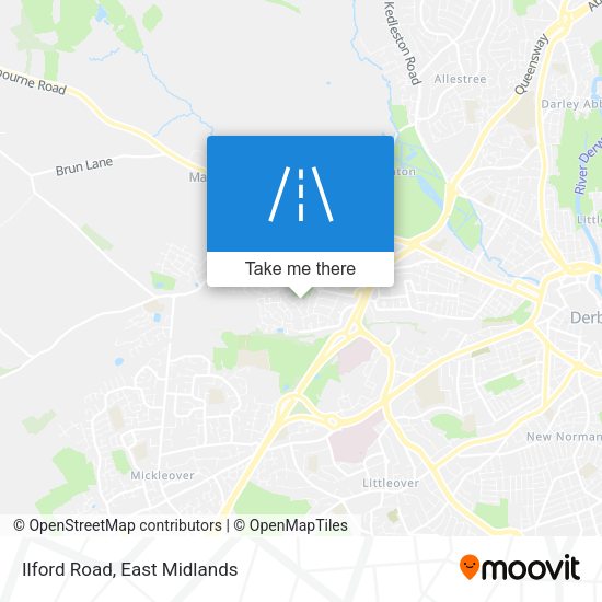 Ilford Road map