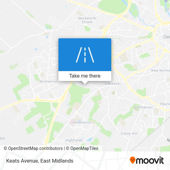 Keats Avenue map