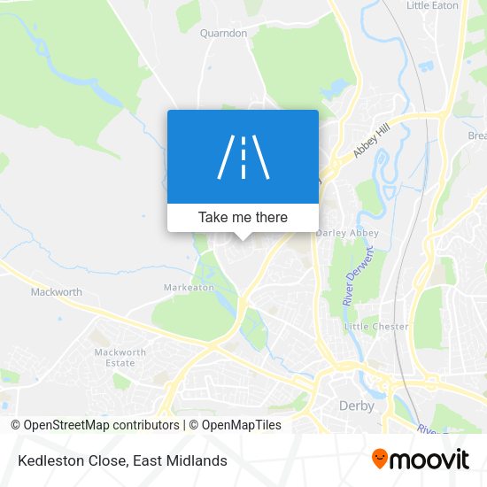 Kedleston Close map