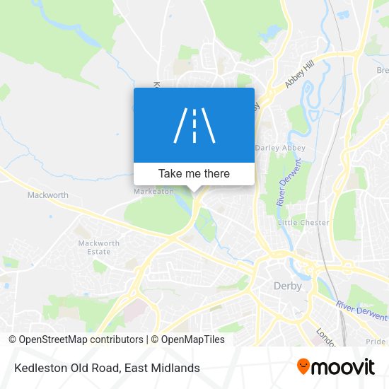 Kedleston Old Road map