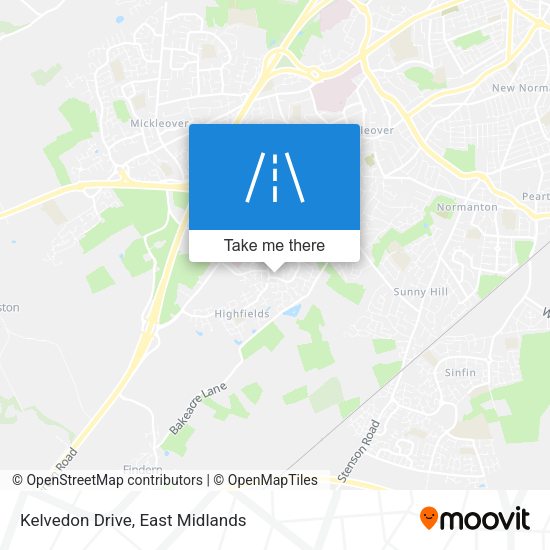 Kelvedon Drive map