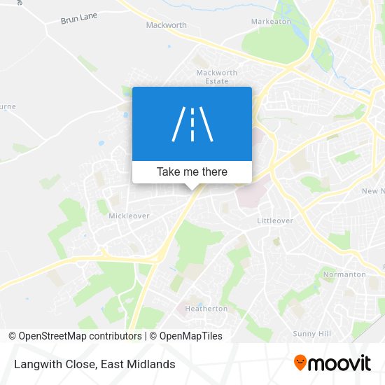Langwith Close map